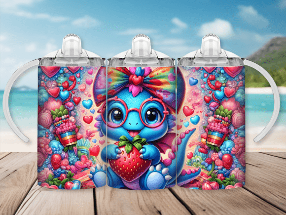 Blue Dragon Sippy Cup Kids Tumbler PNG for Tumbler Wraps: A Designer’s Take