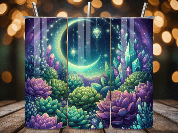 Celestial Moon Succulent Tumbler Wrap Review for Real Crafting Projects
