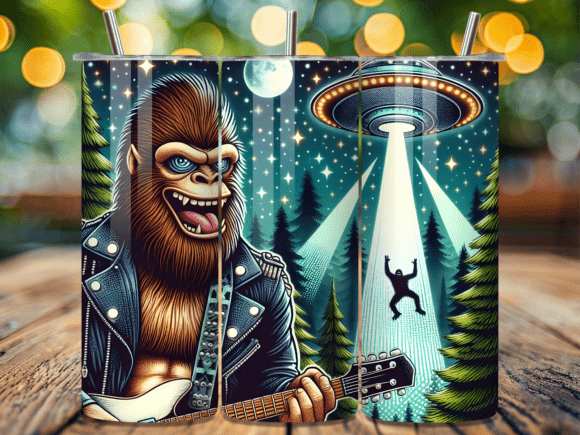 Funny Rocker Bigfoot UFO Tumbler Wrap Review for Creative Projects