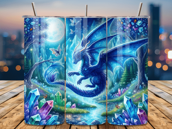 Gemstone Blue Crystal Dragon Tumbler: A Brand Designer’s Perspective on Tumbler Wraps