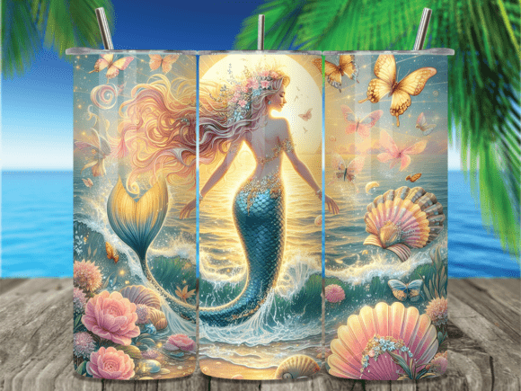 Golden Mermaid Under Sea Tumbler Wrap Review: A Sparkling Asset for Themed Designs