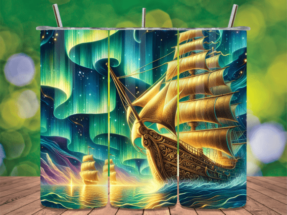 Golden Sailing Ship Aurora Tumbler Wrap Review for Real Craft Projects