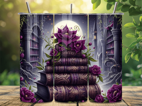 Gothic Moon Purple Books Tumbler Wrap Review for Digital Sellers