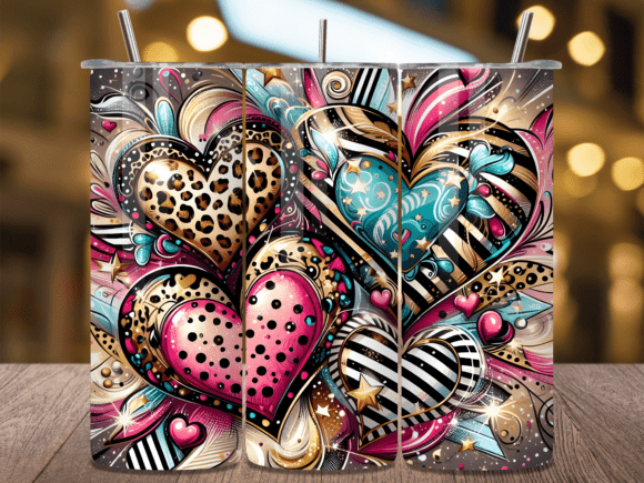Leopard Print Heart Stripe Tumbler Wrap Review: A Stylish Graphic Design Asset for Merch
