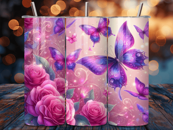 Pink Rose Purple Butterfly Tumbler Wrap Review: A Delicate Design for Real Projects