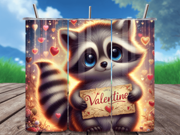 Sweet Raccoon Love Valentine Tumbler Wrap Review