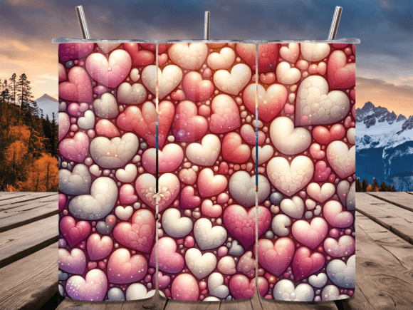 Valentines Day Puffy Heart Tumbler Wrap Review for Digital Sellers