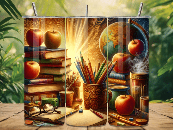 Vintage Library Books Apple Tumbler Wrap: A Designer’s Review for Tumbler Wraps